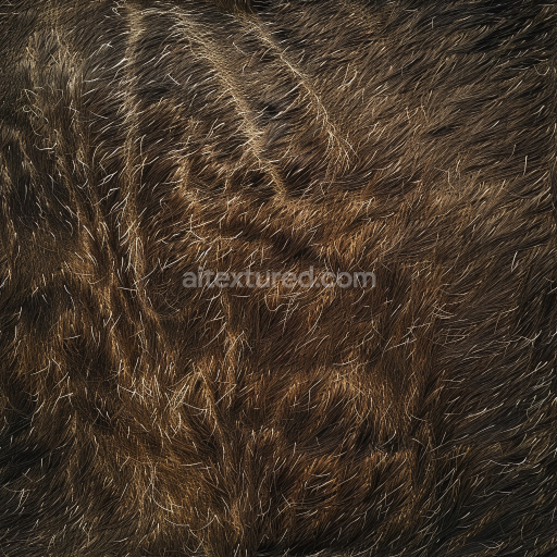 Seamless 3D PBR Brown Furry Leather Texture with Natural Hair Details
