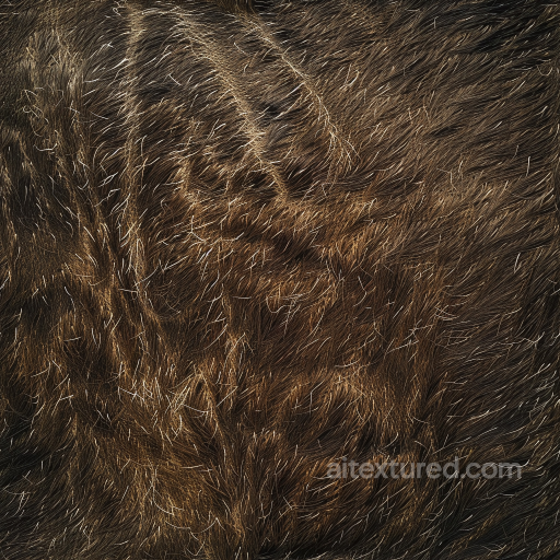 Brown Furry Leather Texture with Natural Hair Details seamless Leather PBR texture