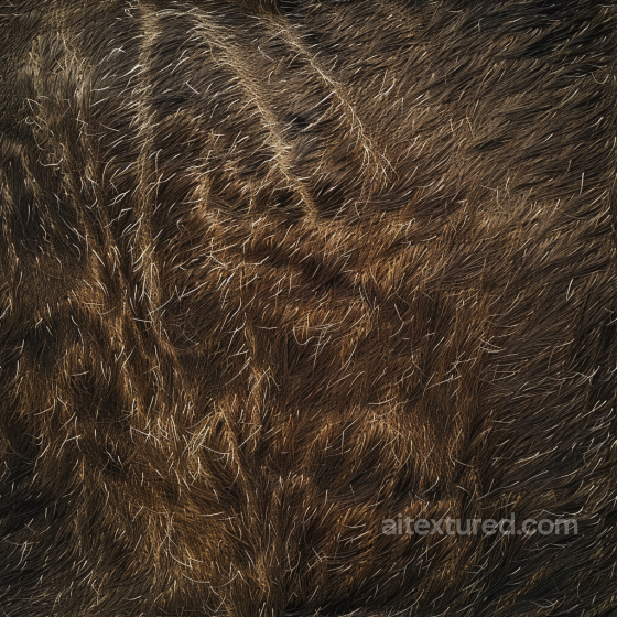 Brown Furry Leather Texture with Natural Hair Details Leather texture preview