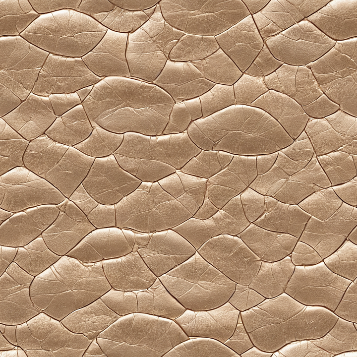 Cracked Brown Leather With Pronounced Grain And Wrinkles seamless PBR texture preview