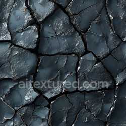 seamless Seamless 3D Cracked Black Paint PBR Texture with Deep Fractures texture 8k free download PBR