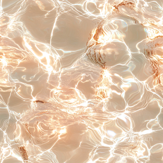 Shallow Water Seamless Texture with Golden Sunlight Caustics Water texture preview