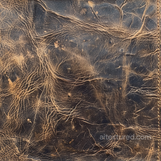 Distressed Vintage Brown Leather Seamless Texture with Deep Cracks and Aging Patina Leather texture preview