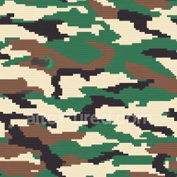 seamless Seamless 3D Digital Pixel Woodland Camouflage PBR Texture with Classic Green, Brown, Black Palette texture 8k free download PBR