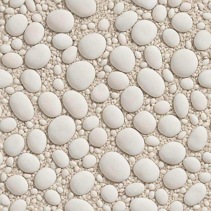 Of Beach Pebbles Gravel With White Stones And Rounded Stones seamless PBR texture preview