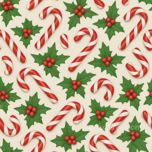 Candy Cane Peppermint Stripes Pattern seamless Merry christmas PBR texture