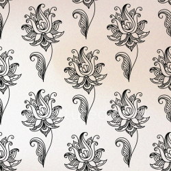 seamless Seamless 3D PBR Retro Paisley Fabric Texture with Black Floral Pattern on Light Background texture 8k free download PBR