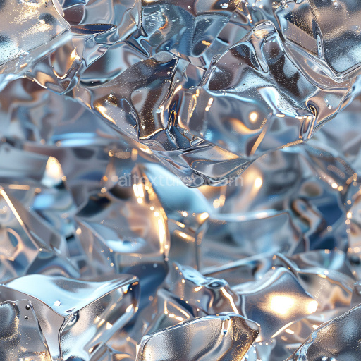 Seamless 3D PBR Texture of Glossy Transparent Plastic with Water Droplets