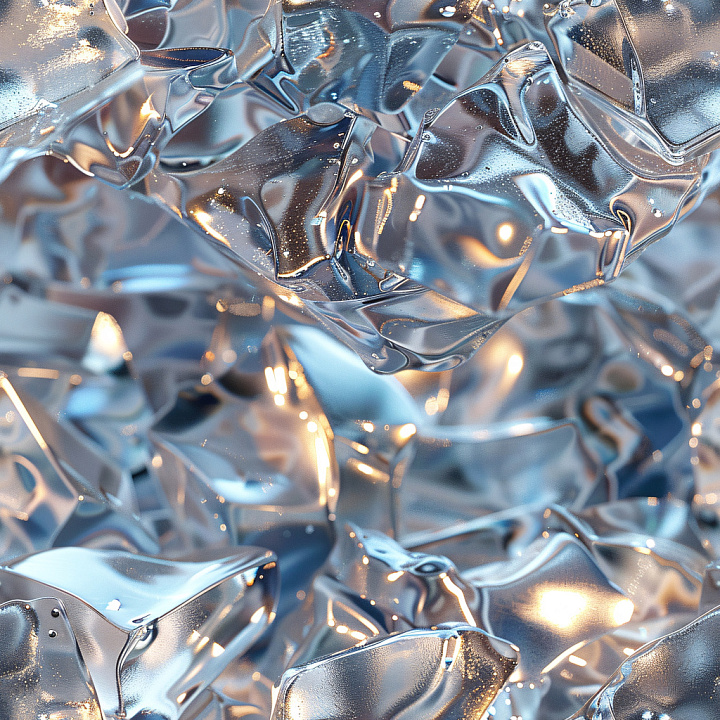 Glossy Transparent Plastic with Water Droplets seamless PBR texture preview