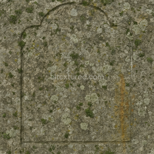Seamless 3d texture pbr 8k old tombstone weathered stone with moss and cracks