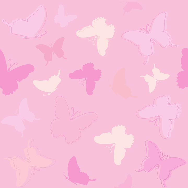 Baby Girl of Soft Pastel Pink Butterfly Pattern Fabric seamless PBR texture preview
