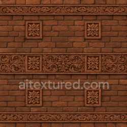 seamless Ornate Old Brick Texture Seamless texture 8k free download PBR