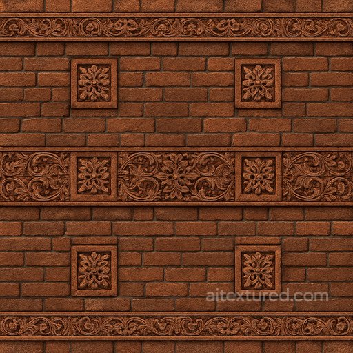 Ornate Old Brick Seamless Texture seamless Brick PBR texture