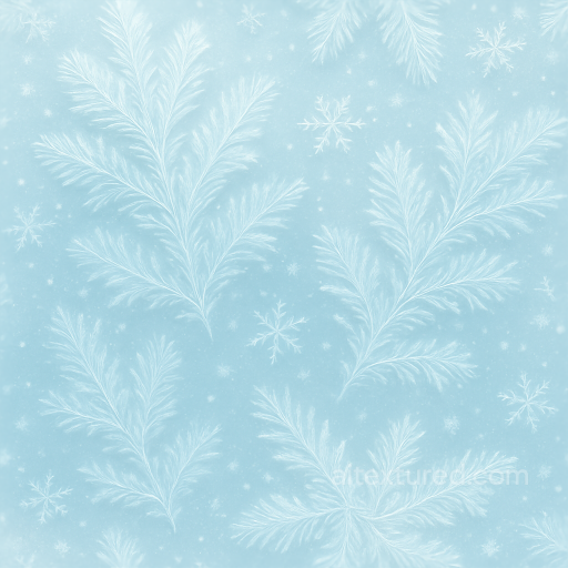 Frosted Glass Icy Frost Winter Pine seamless New Year PBR texture