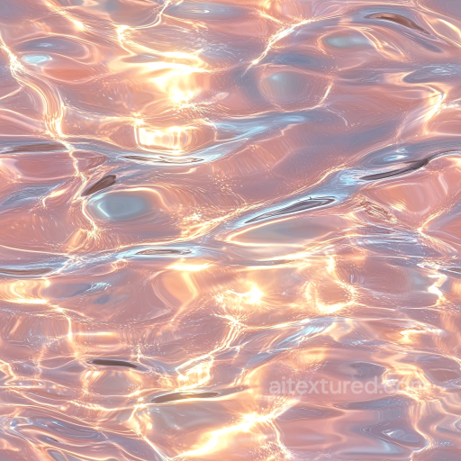 Water PBR Texture with Pink Glow and Bright Reflections seamless Water PBR texture