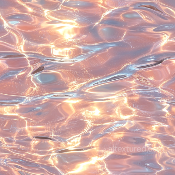 Water PBR Texture with Pink Glow and Bright Reflections Water texture preview