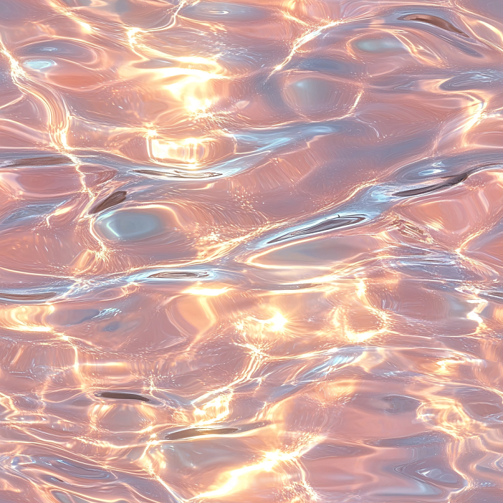 Water with Pink Glow and Bright Reflections seamless PBR texture preview