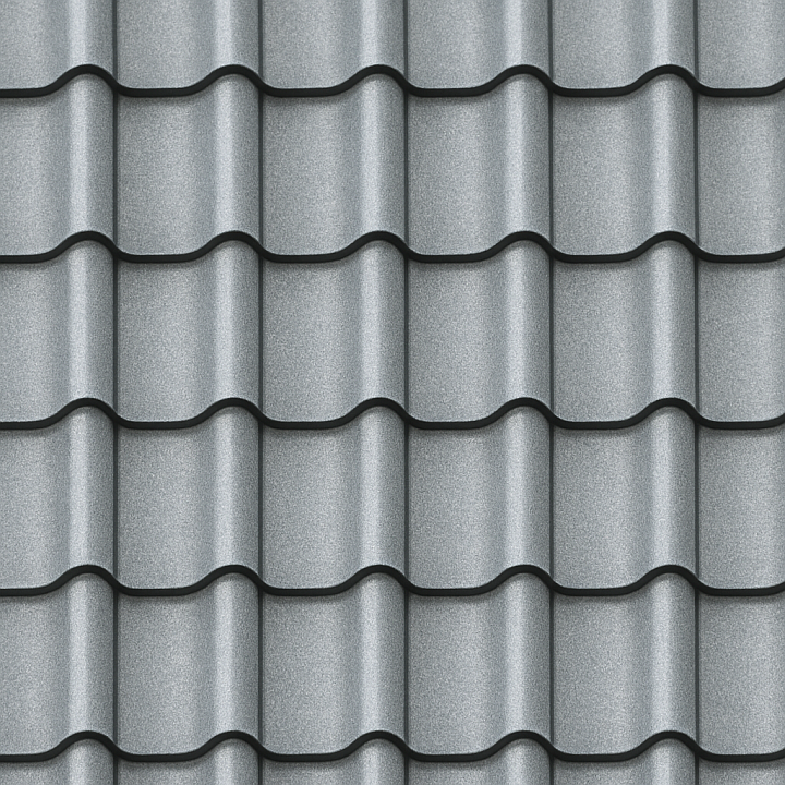 Patterned Metal Roofing seamless PBR texture preview
