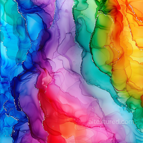 Alcohol Ink PBR Texture with Vibrant Rainbow Swirls and Layered Fluid Movement Alcohol ink texture preview