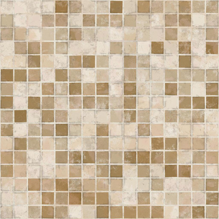 Tiny Brown and White Wall Tiles seamless PBR texture preview