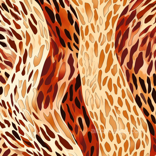 Leopard Print Texture with Warm Earth Tone Pattern seamless Leopard Print PBR texture