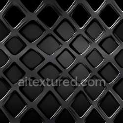 seamless Seamless 3D PBR glossy black steel lattice texture with raised diamond pattern texture 8k free download PBR