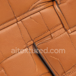 seamless Seamless 3D PBR Texture of Tan Pebbled Leather with Stitched Panels texture 8k free download PBR