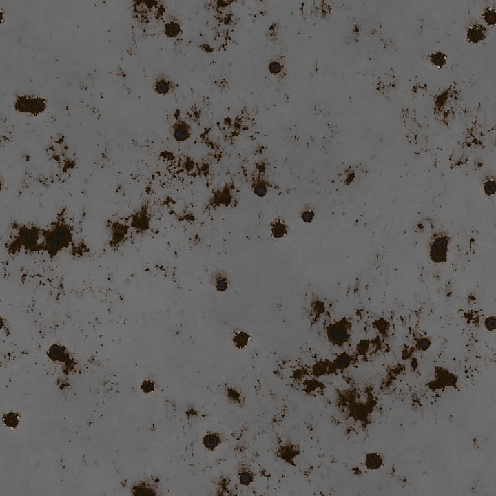 Bullet Holes Metal Metallic Pierced seamless PBR texture preview
