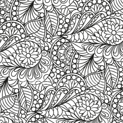 seamless Seamless 3D PBR Texture with Intricate Black Floral Doodle Line Art texture 8k free download PBR