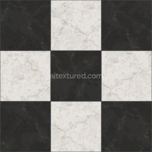 Tile Seamless Pbr Texture Black White Marble Elegant Smooth Polished