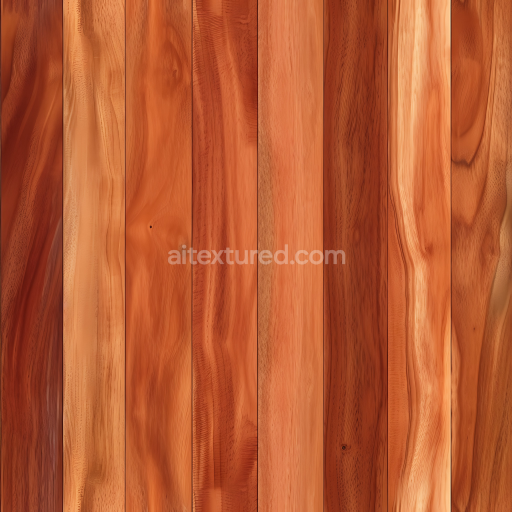 Seamless 3D Cherry Wood Floor PBR Texture with Warm Natural Grain and Knots