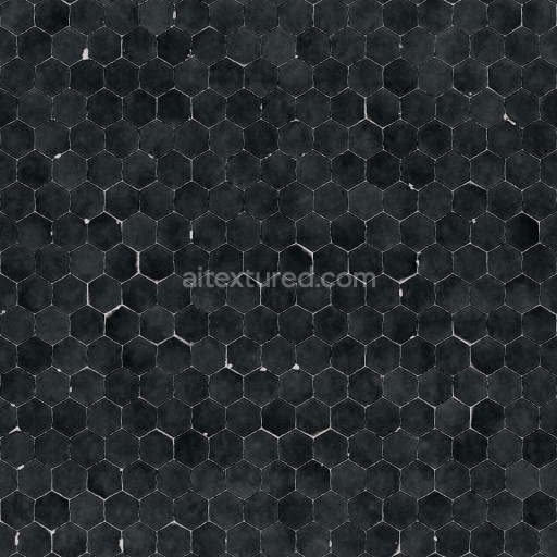 Tiles Hexagonal Dark Seamless Pbr Texture Tilable Floor Pattern Decorative
