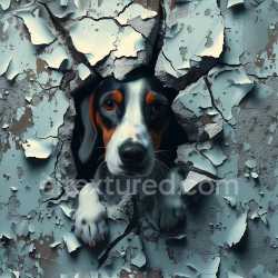 seamless Seamless 3D Cracked and Holes PBR Texture of Peeling Blue Paint on Rough Surface texture 8k free download PBR