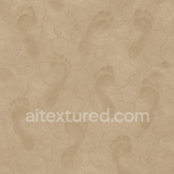 seamless Seamless 8k PBR 3d Texture of Faded Human Footprints on Dry Clay texture 8k free download PBR