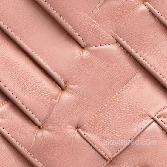 Quilted Pink Leather Upholstery PBR Texture with Soft Grain and Stitched Panels Leather texture preview