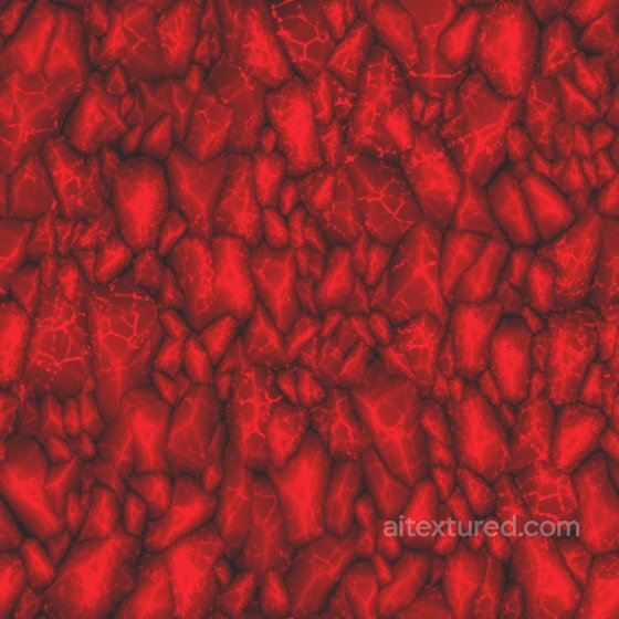 Red Crystal Ground Texture | Free PBR Ground surface texture preview
