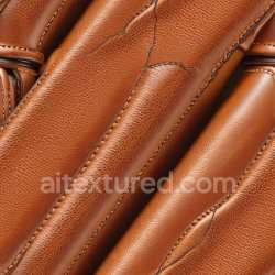 seamless Seamless 3D Brown Pebbled Leather PBR Texture Featuring Prominent Stitching and Natural Grain texture 8k free download PBR