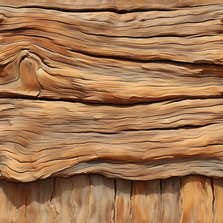 Weathered Driftwood with Deep Grain and Natural Wear Wood seamless PBR texture preview