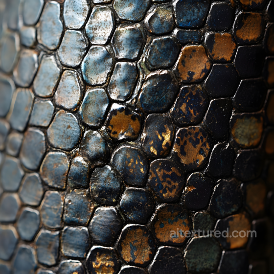 Skin PBR Texture Featuring Metallic Dragon Scale Surface with Reflective Detail Skin texture preview