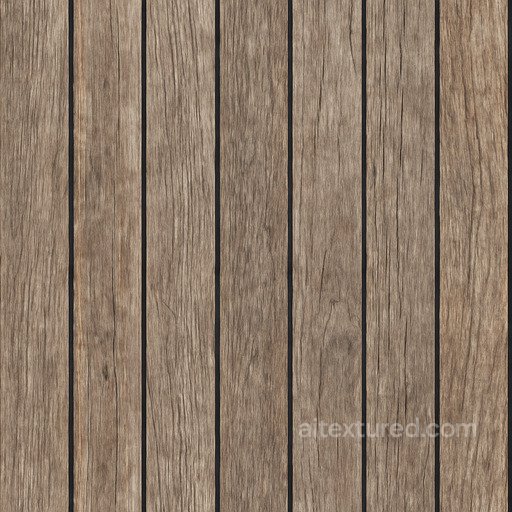 Teak Deck Weathered Marine seamless Wood PBR texture