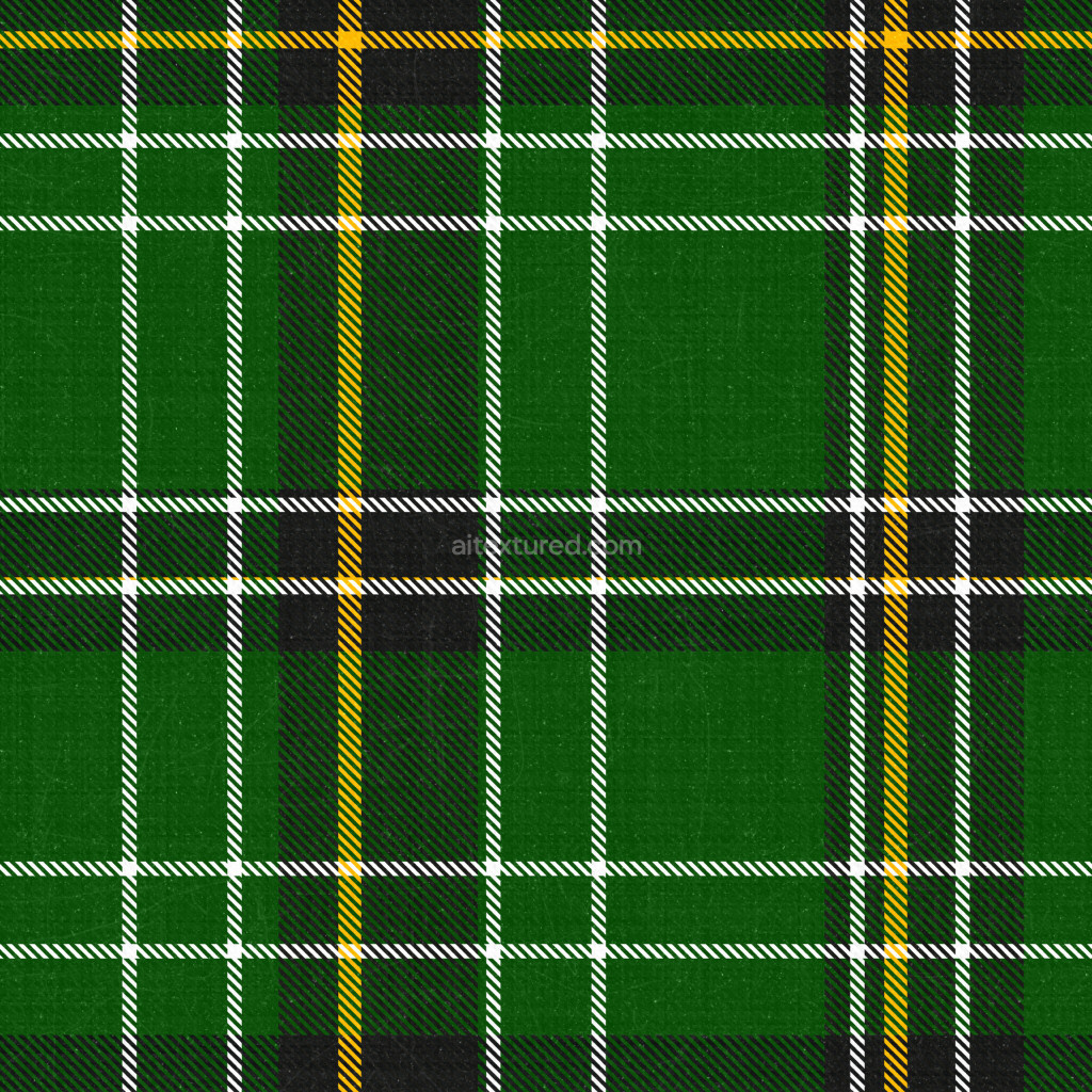 Seamless plaid fabric texture in green tones