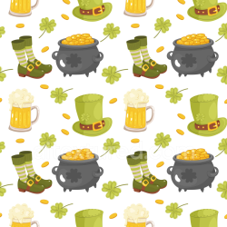 seamless Seamless 3D PBR Texture Featuring St Patrick Themed Digital Paper Pattern texture 8k free download PBR