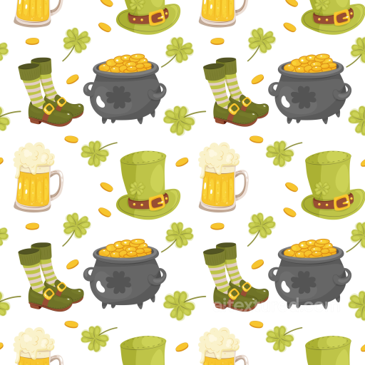Featuring St Patrick Themed Digital Paper Pattern seamless St patrick digital paper bundle PBR texture
