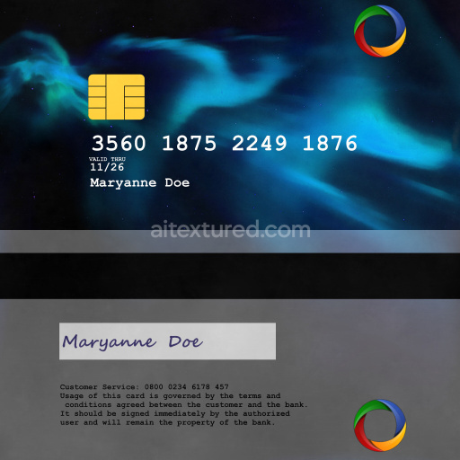 Payment Card Smooth Glossy Modern Financial Credit Debit Secure Plastic