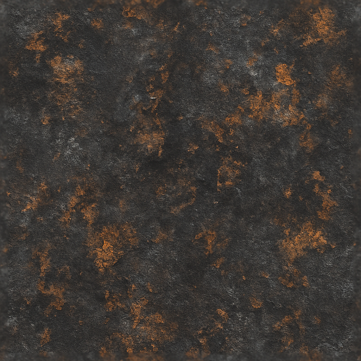 Burnt Metal With Fire Residue Surface seamless PBR texture preview