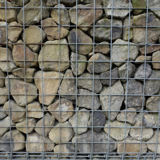Stone Rock Gabion Wall Texture with Metal Wire Grid Stone texture preview