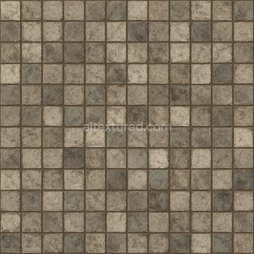 Dirty Mosaic Tile Texture Seamless 1024X1024