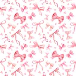 Pattern Bundle - Seamless 3D PBR Pattern Texture Featuring Pink Watercolor Bows and Hearts texture preview