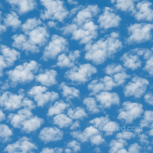 Clouds - Billowy Altocumulus Cloud Clusters Surface texture preview