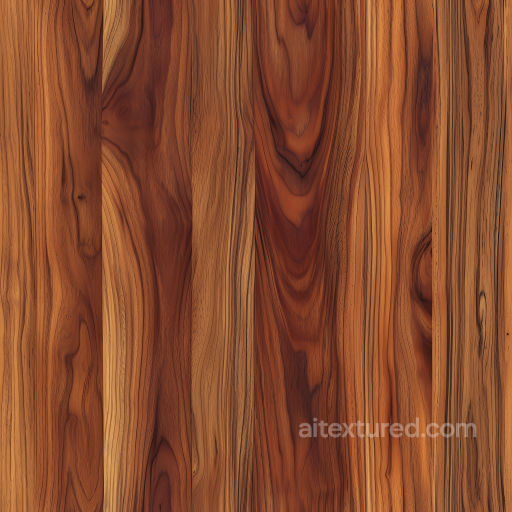 Walnut Wood Planks PBR Texture with Rich Grain and Knots seamless Wood PBR texture